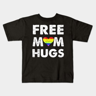 Free Mom Hugs Heart Rainbow LGPT Costume Gift Kids T-Shirt